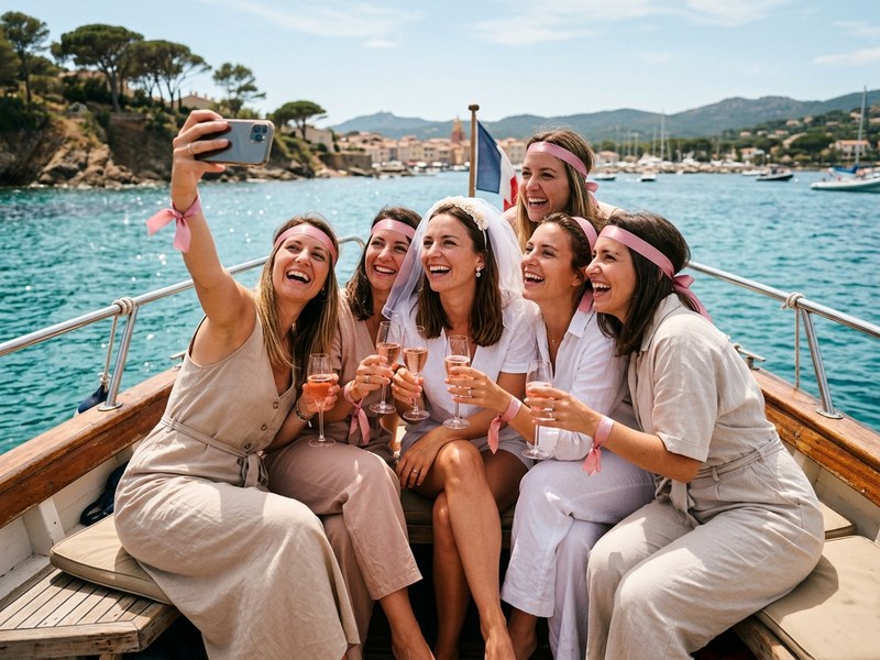 EVJF Saint-Tropez en bateau