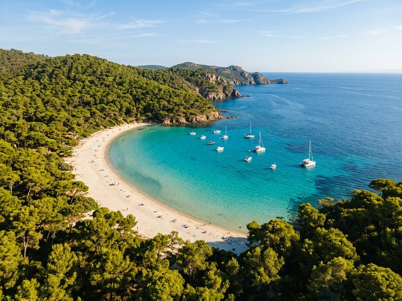 Porquerolles vue aérienne